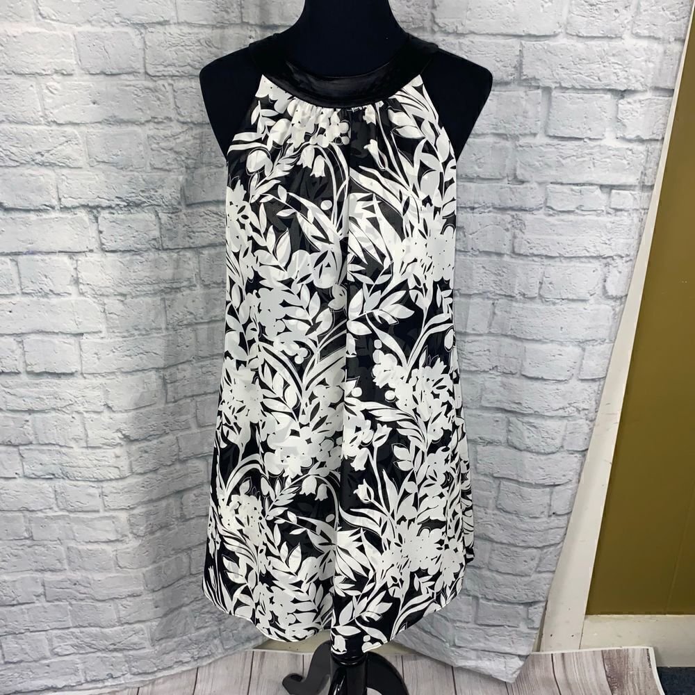 Jessica Howard petite sleeveless floral print shift dress sz 10P
